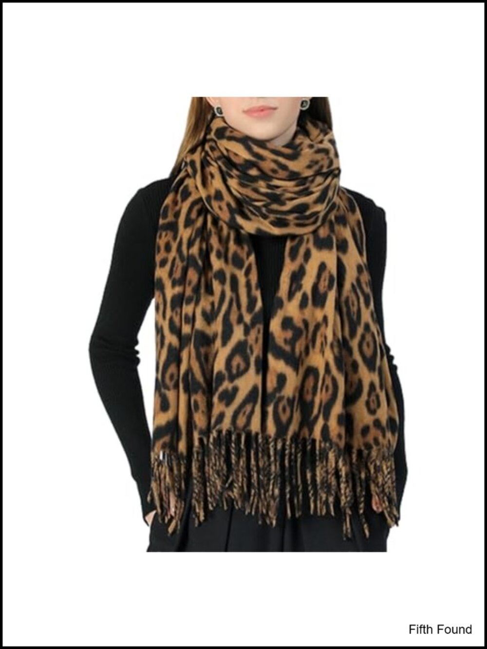 Leopard Print Oversized Blanket Scarf Soft Warm Winter Shawl Wrap